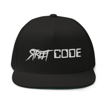 Load image into Gallery viewer, Street Code Flat Bill Cap White Letters (6 Colors Available)