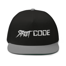 Load image into Gallery viewer, Street Code Flat Bill Cap White Letters (6 Colors Available)