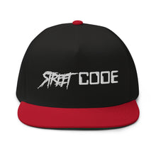 Load image into Gallery viewer, Street Code Flat Bill Cap White Letters (6 Colors Available)