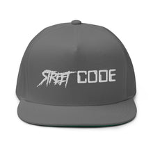 Load image into Gallery viewer, Street Code Flat Bill Cap White Letters (6 Colors Available)