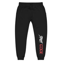 Load image into Gallery viewer, Street Code 90 Degrees Unisex fleece sweatpants white and red letters