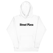 Load image into Gallery viewer, Street Playa Unisex Hoodie black letters white outline (4 Colors Available)