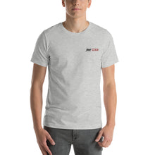 Load image into Gallery viewer, Street Code Embroidered Short-Sleeve Unisex T-Shirt black & red letters (2 colors available)