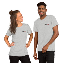 Load image into Gallery viewer, Street Code Embroidered Short-Sleeve Unisex T-Shirt black & red letters (2 colors available)
