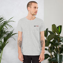 Load image into Gallery viewer, Street Code Embroidered Short-Sleeve Unisex T-Shirt black & red letters (2 colors available)
