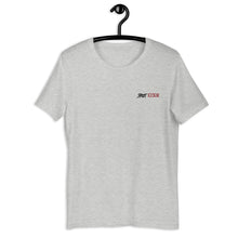Load image into Gallery viewer, Street Code Embroidered Short-Sleeve Unisex T-Shirt black & red letters (2 colors available)