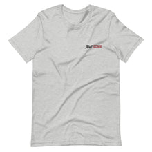 Load image into Gallery viewer, Street Code Embroidered Short-Sleeve Unisex T-Shirt black & red letters (2 colors available)