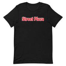 Load image into Gallery viewer, Street Playa Red Letters White Outline Short-Sleeve Unisex T-Shirt (6 Colors Available)