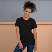 Load image into Gallery viewer, Street Code Embroidered Short-Sleeve Unisex T-Shirt white & red letters (3 colors available)