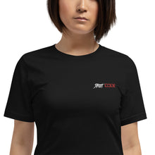 Load image into Gallery viewer, Street Code Embroidered Short-Sleeve Unisex T-Shirt white & red letters (3 colors available)
