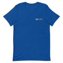 Load image into Gallery viewer, Street Code Embroidered Short-Sleeve Unisex T-Shirt white & yellow letters (6 colors available)