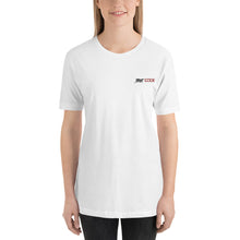 Load image into Gallery viewer, Street Code Embroidered Short-Sleeve Unisex T-Shirt black & red letters (2 colors available)