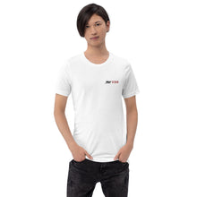 Load image into Gallery viewer, Street Code Embroidered Short-Sleeve Unisex T-Shirt black & red letters (2 colors available)
