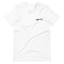 Load image into Gallery viewer, Street Code Embroidered Short-Sleeve Unisex T-Shirt black & red letters (2 colors available)