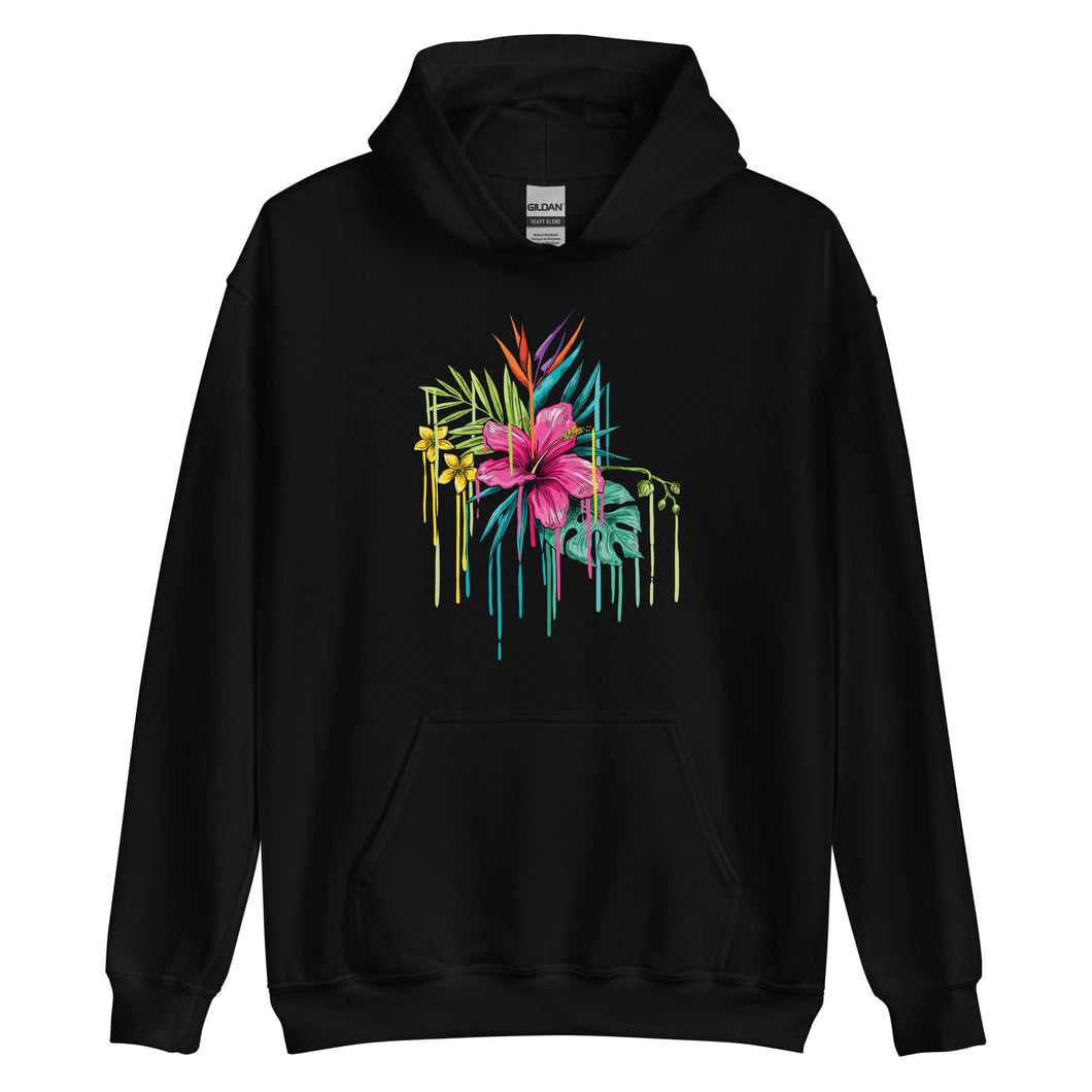 Melting Pink Flower Unisex Hoodie (10 Colors Available )