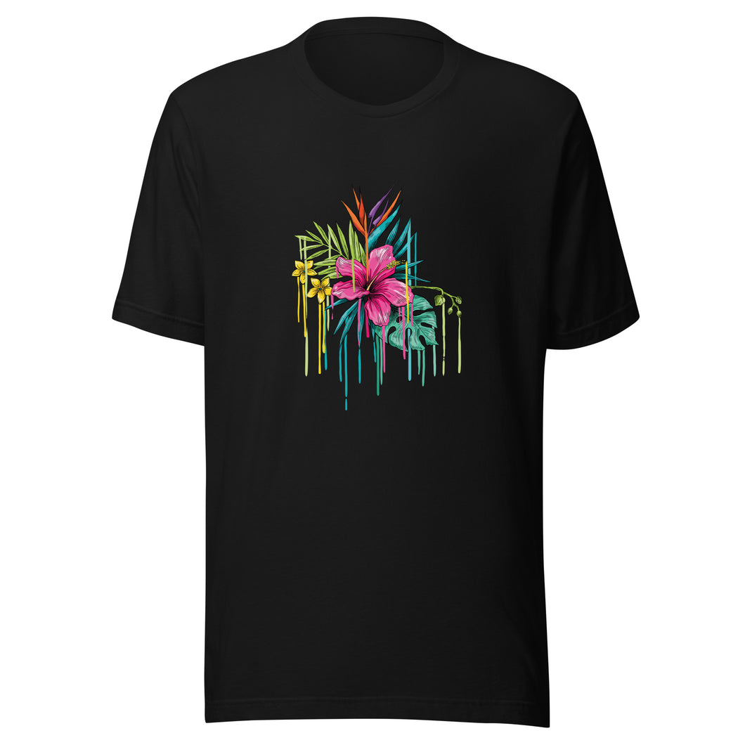 Melted Pink Flower Unisex t-shirt  (13 Colors Available )