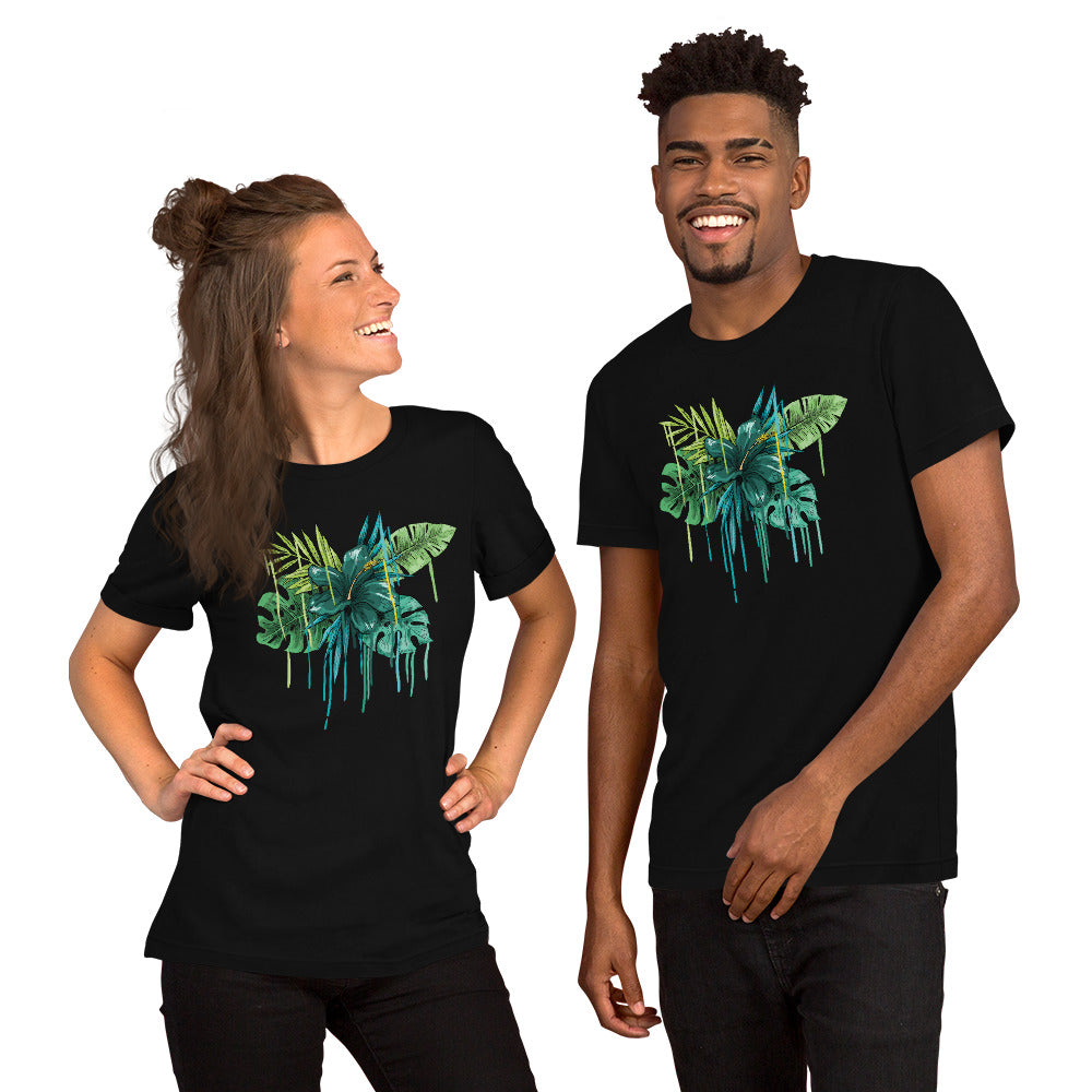 Melted Green Flower Unisex t-shirt (12 Colors Available)