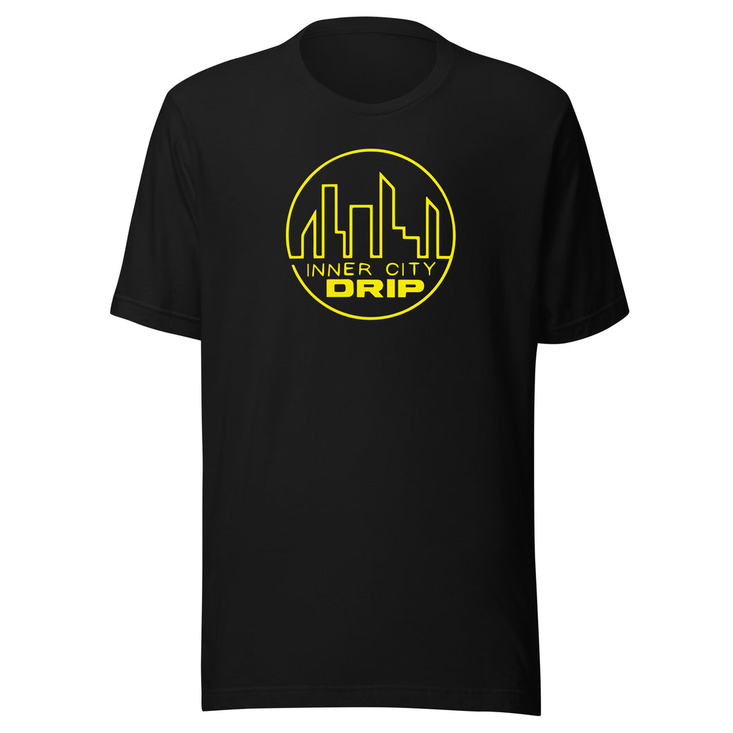 Inner City Drip Short-Sleeve Unisex T-Shirt Yellow Letters (6 colors available)