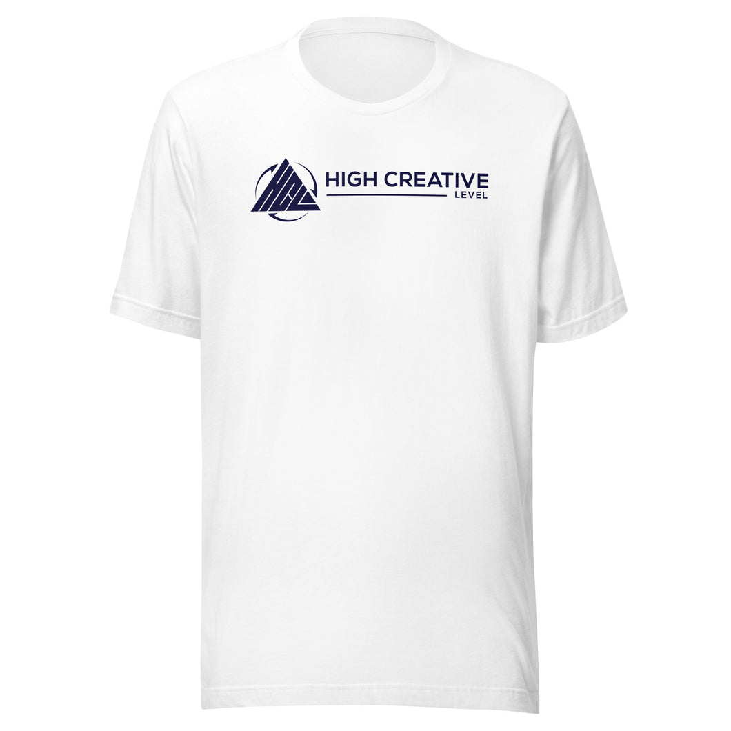 High Creative Level Short-Sleeve Unisex T-shirt Navy Blue Letters (6 Colors Available)