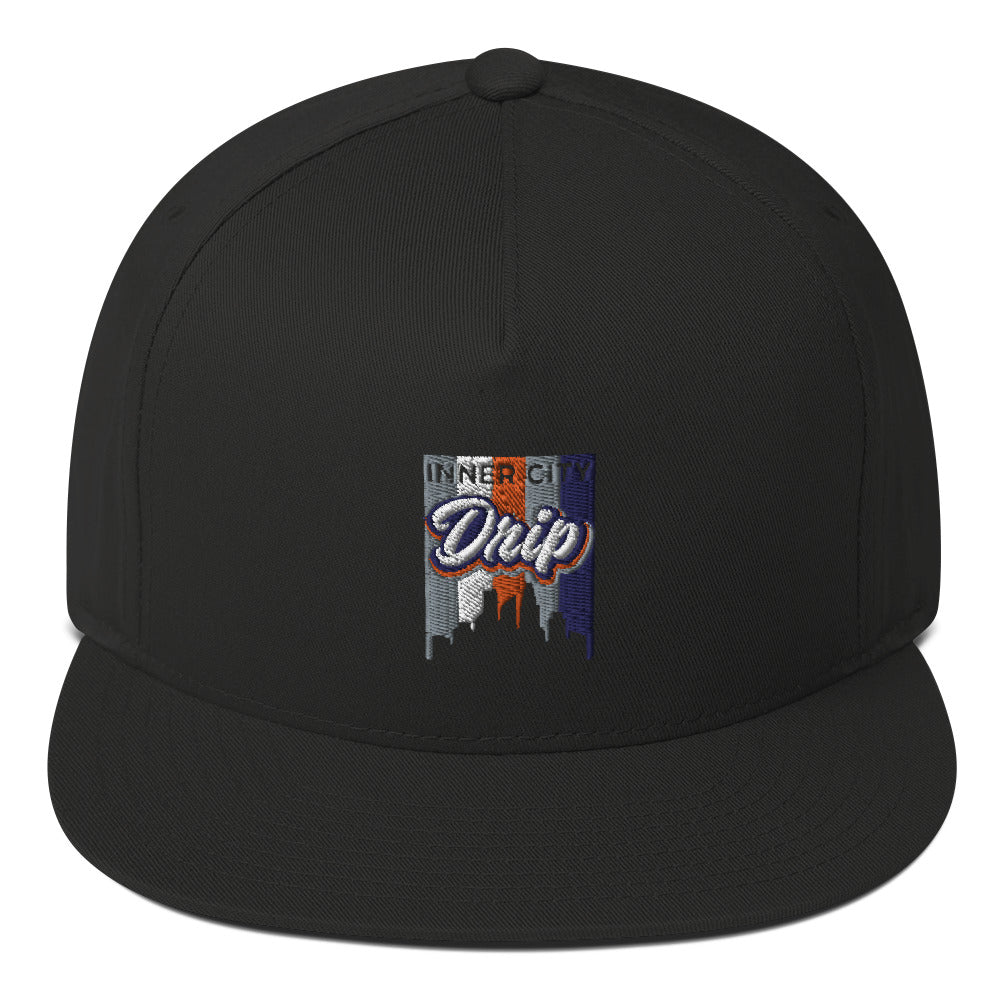 Inner City Drip Multicolor Logo Flat Bill Cap (5 Colors Available)