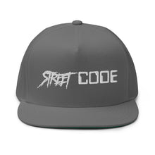 Load image into Gallery viewer, Street Code Flat Bill Cap White Letters (6 Colors Available)
