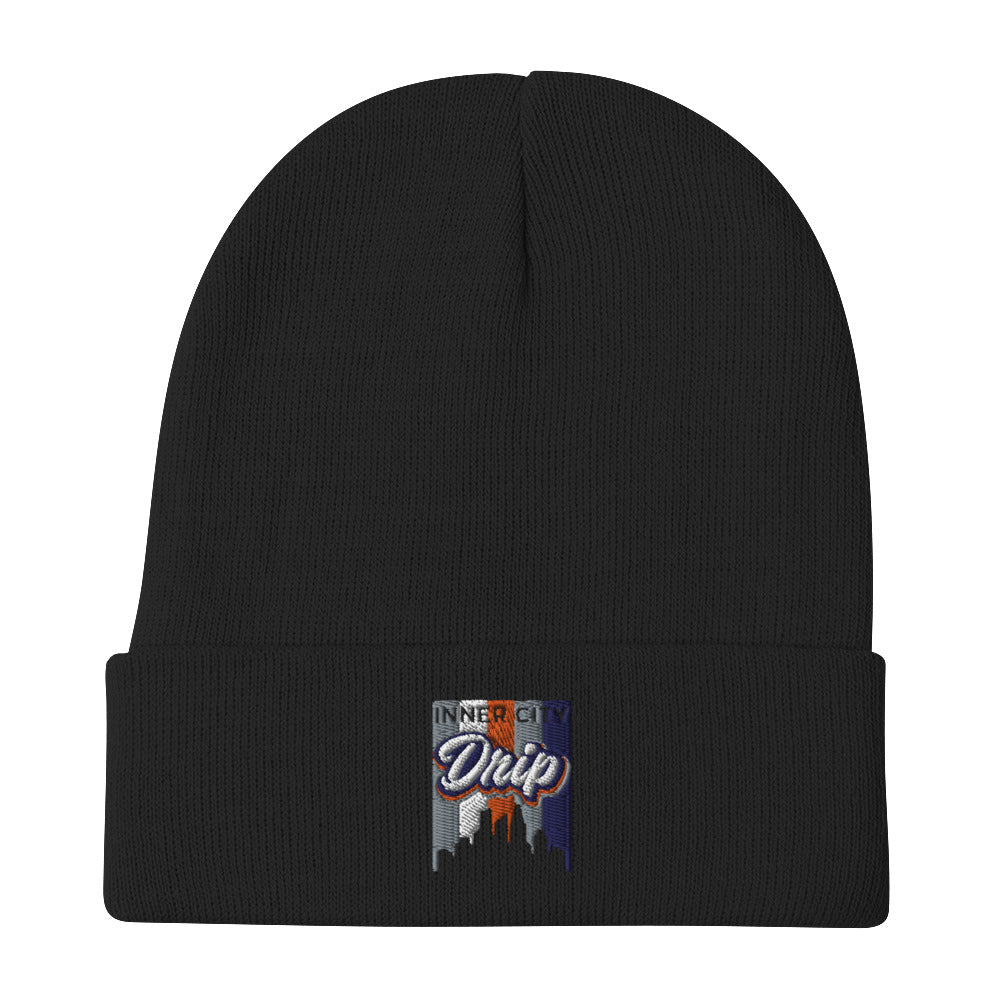 Inner City Drip Multicolor Logo Embroidered Beanie (6 Colors Available)