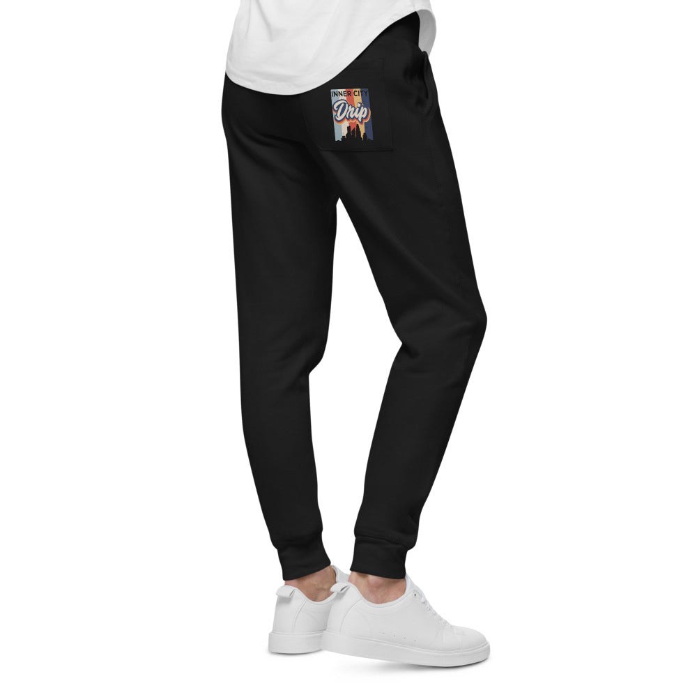 Inner City Drip Back Pocket Logo Unisex fleece sweatpants (4 Colors Available)