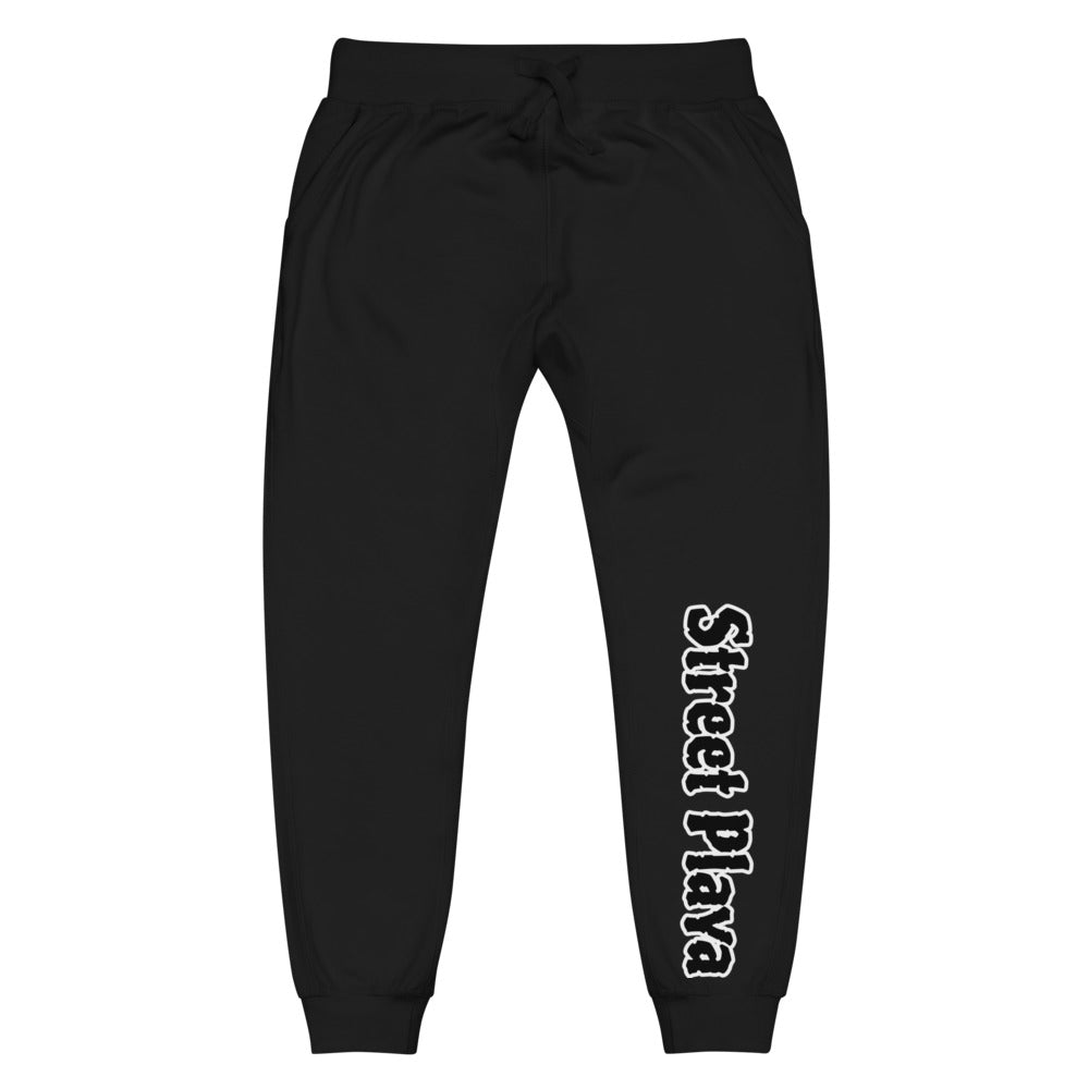 Street Playa black & white letters Unisex fleece sweatpants (4 Colors Available)