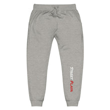 Load image into Gallery viewer, Street Playa Unisex fleece sweatpants 90 degree white &amp; red letters
