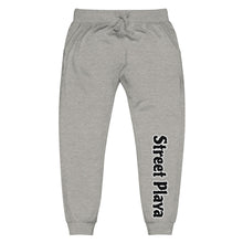 Load image into Gallery viewer, Street Playa black &amp; white letters Unisex fleece sweatpants (4 Colors Available)
