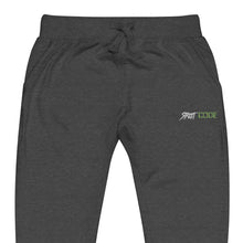 Load image into Gallery viewer, Street Code Embroidered Unisex fleece sweatpants Green &amp; White Letters (2 colors available)
