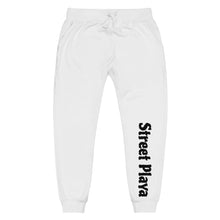 Load image into Gallery viewer, Street Playa black &amp; white letters Unisex fleece sweatpants (4 Colors Available)
