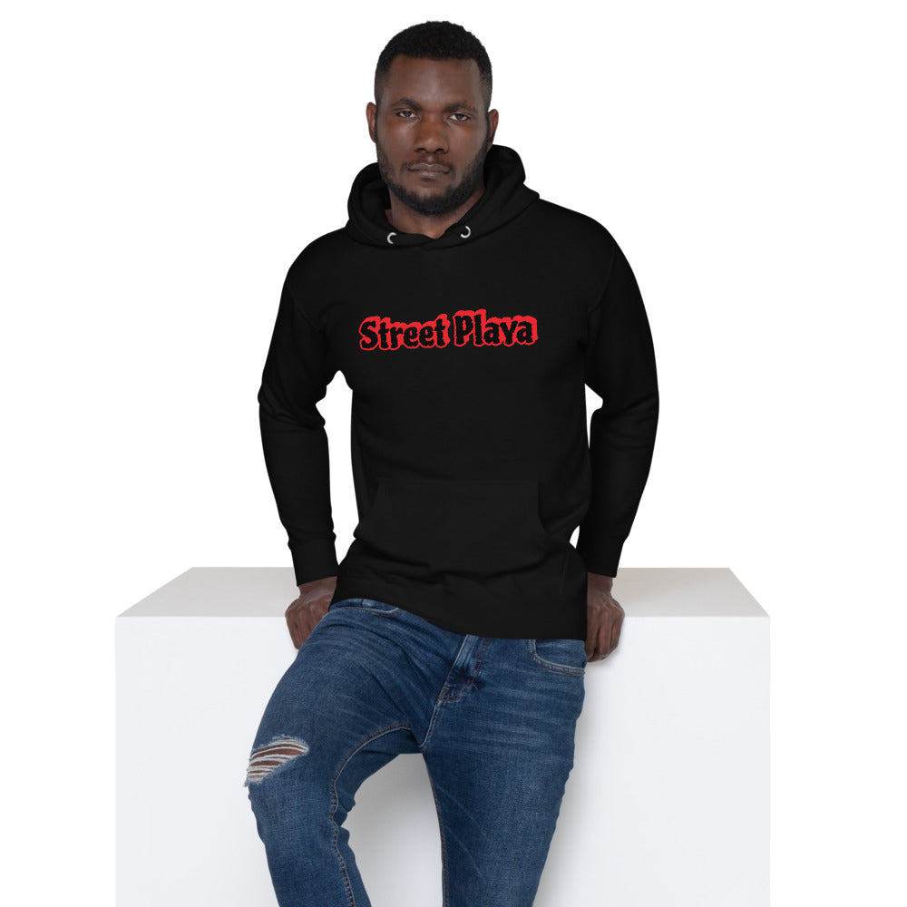 Street Playa Black & Red Unisex Hoodie