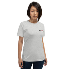 Load image into Gallery viewer, Street Code Embroidered Short-Sleeve Unisex T-Shirt black &amp; red letters (2 colors available)
