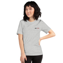 Load image into Gallery viewer, Street Code Embroidered Short-Sleeve Unisex T-Shirt black &amp; red letters (2 colors available)
