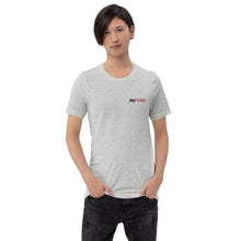 Load image into Gallery viewer, Street Code Embroidered Short-Sleeve Unisex T-Shirt black &amp; red letters (2 colors available)
