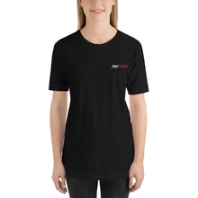 Load image into Gallery viewer, Street Code Embroidered Short-Sleeve Unisex T-Shirt white &amp; red letters (3 colors available)
