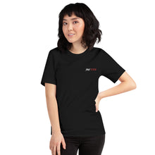 Load image into Gallery viewer, Street Code Embroidered Short-Sleeve Unisex T-Shirt white &amp; red letters (3 colors available)
