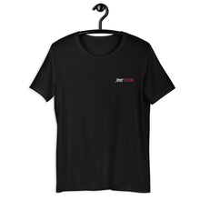 Load image into Gallery viewer, Street Code Embroidered Short-Sleeve Unisex T-Shirt white &amp; red letters (3 colors available)
