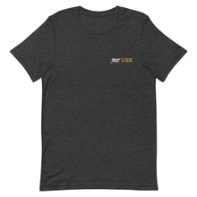 Load image into Gallery viewer, Street Code Embroidered Short-Sleeve Unisex T-Shirt white &amp; yellow letters (6 colors available)
