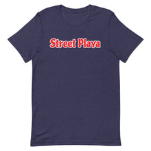 Load image into Gallery viewer, Street Playa Red Letters White Outline Short-Sleeve Unisex T-Shirt (6 Colors Available)
