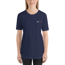 Load image into Gallery viewer, Street Code Embroidered Short-Sleeve Unisex T-Shirt white &amp; red letters (3 colors available)
