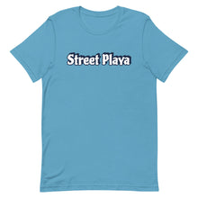 Load image into Gallery viewer, Street Playa navy blue &amp; white letters Short-Sleeve Unisex T-Shirt (4 colors)
