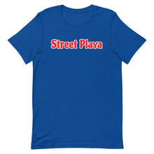 Load image into Gallery viewer, Street Playa Red Letters White Outline Short-Sleeve Unisex T-Shirt (6 Colors Available)
