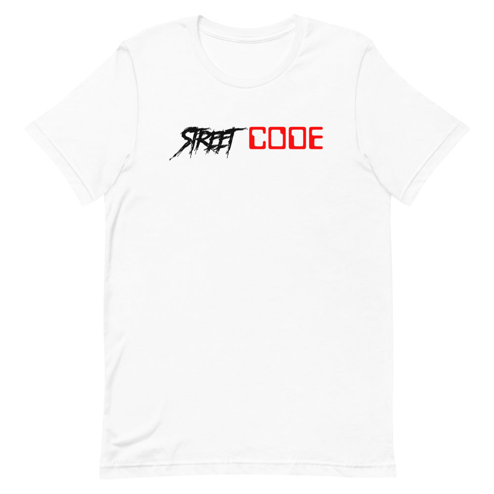 Street Code black & red letters Short-Sleeve Unisex T-Shirt