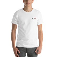 Load image into Gallery viewer, Street Code Embroidered Short-Sleeve Unisex T-Shirt black &amp; red letters (2 colors available)
