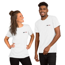 Load image into Gallery viewer, Street Code Embroidered Short-Sleeve Unisex T-Shirt black &amp; red letters (2 colors available)
