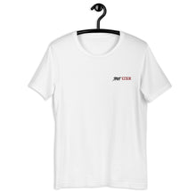 Load image into Gallery viewer, Street Code Embroidered Short-Sleeve Unisex T-Shirt black &amp; red letters (2 colors available)
